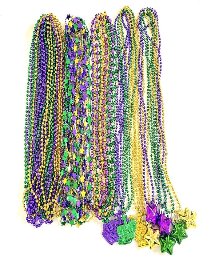 GZYSSL 96 Pcs With 10 Styles Mardi Gras Beads Necklaces Gold Purple Green Parade Party Throw Beads Mardi Gras Party Parade Decorations - Image 4